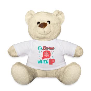 Drôle de dire « Ça brûle quand je fais » ! - Nounours - blanc - Devant