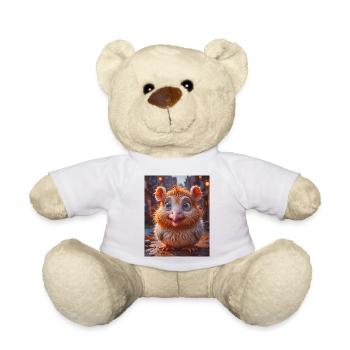 Happy Halloween, süß, Monster, wilde Haare, gruselig, lustig - Teddy - Weiß - Vorne