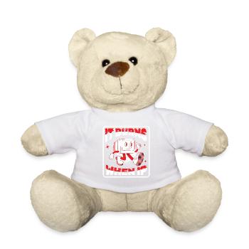Drôle de dire « Ça brûle quand je fais » ! - Nounours - blanc - Devant