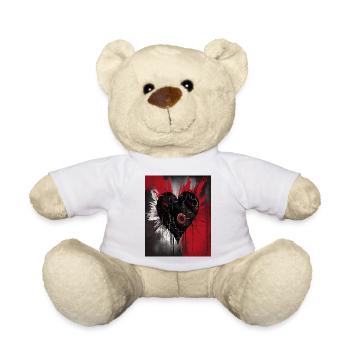 Herz für Kunstliebhaber - Teddy - Weiß - Vorne