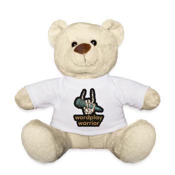 Poésie Slam Jeu de mots Guerrier Slam Poésie - Nounours - blanc - Devant