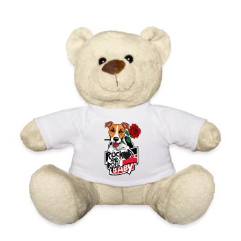 Jack Russel Dog - Rock on - Nounours - blanc - Devant