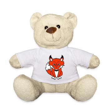 Renard, Mauvais œil, Dangereux, Renard roux, Animal sauvage - Nounours - blanc - Devant