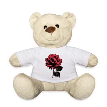 Rose - Teddy Bear - white - Front