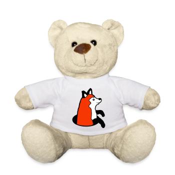 Renard Peeps Drôle Hors Du Trou De Sol Heureux Cool - Nounours - blanc - Devant