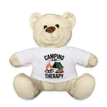 Camping is My Therapy - Teddy Bear - white - Front