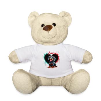 Teckel Chien Amour Teckel Dog Friends Amoureux des animaux - Nounours - blanc - Devant