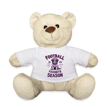 Football & Hund Football American Football - Teddy - Weiß - Vorne
