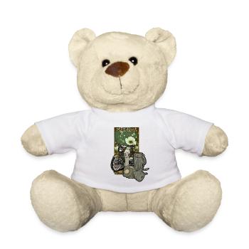 S51 (green) // Illustration - Teddy Bear - white - Front