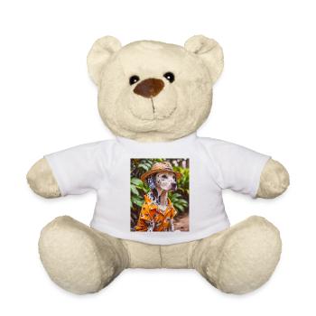 Dalmatinisches Hawaiihemd Urlaub - Teddy - Weiß - Vorne