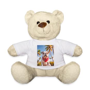 super cute dogs fashion Westcoast Bull dog - Teddy Bear - white - Front