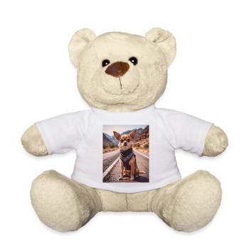 super süße hunde mode opfer Chihuahua Biker - Teddy - Weiß - Vorne