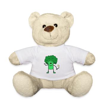 Brokkolie Gemüse Kiffer kiffen Joint rauchen - Teddy - Weiß - Vorne