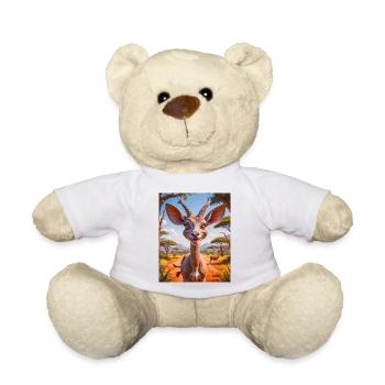 super süße afrikanische Tiere – Kudu - Teddy - Weiß - Vorne
