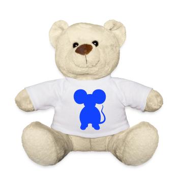 Mouse Mouse Cute Little Rat Rodent Silhouette - Teddy Bear - white - Front