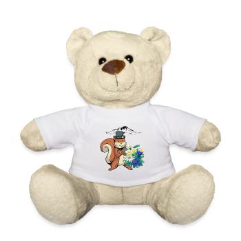Squirrel Children Child Mountains Austria Tyrol - Teddy Bear - white - Front