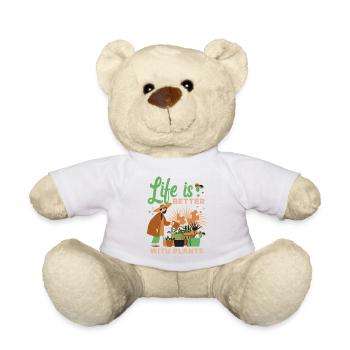 Plant Lover Gardening Life Is - Teddy Bear - white - Front