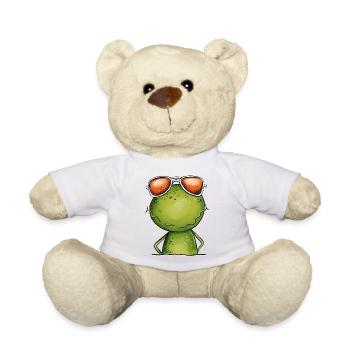 Cooler Frosch Mit Brille - Teddy - Weiß - Vorne
