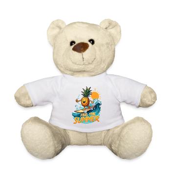 Ananas Surfer Surfen Feel the Summer - Teddy - Weiß - Vorne