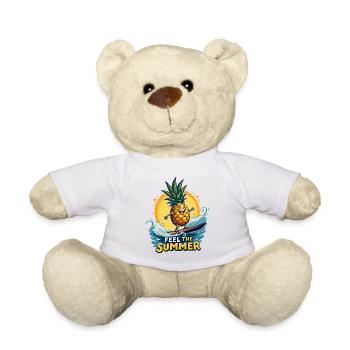 Ananas Surfer Surfen Feel the Summer - Teddy - Weiß - Vorne