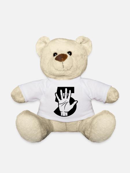 Gib mir 5 - schlag ein - Teddy - Weiß
