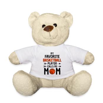 Fière maman de basket-ball - Nounours - blanc - Devant