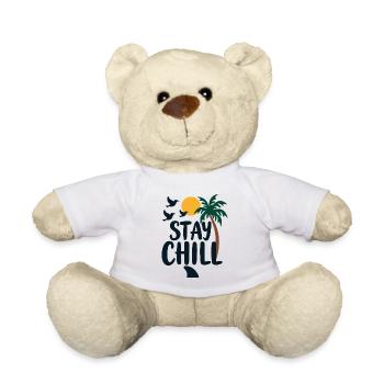 Stay Chill Tropische Entspannung Sommer Urlaub - Teddy - Weiß - Vorne