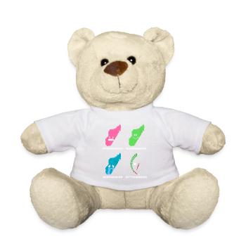 Madagascar Mood Level Happy to without fuel - Teddy Bear - white - Front