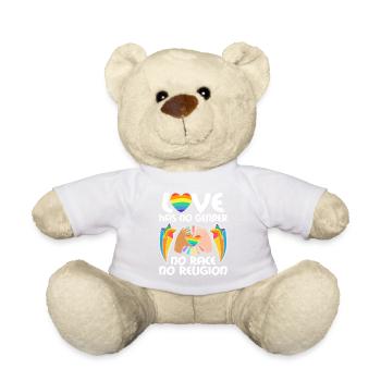 LGBTQIA+ Lesbiennes, Gays, Egalité - Nounours - blanc - Devant