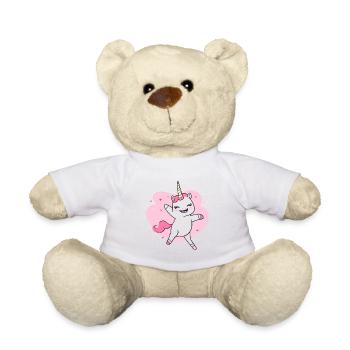 tanzendes happy einhorn fee unicorn fantasy - Teddy - Weiß - Vorne