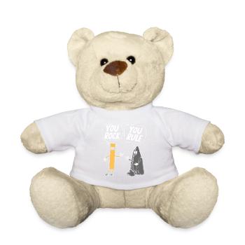 Vous rockez, vous régnez ! Musique stimulante - Nounours - blanc - Devant