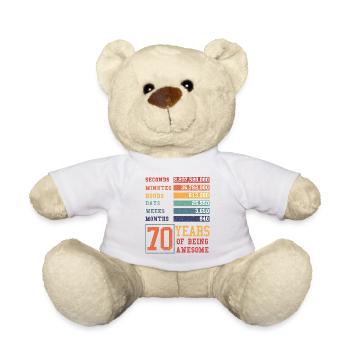 70 ans ! Cadeau d’anniversaire 70e anniversaire - Nounours - blanc - Devant