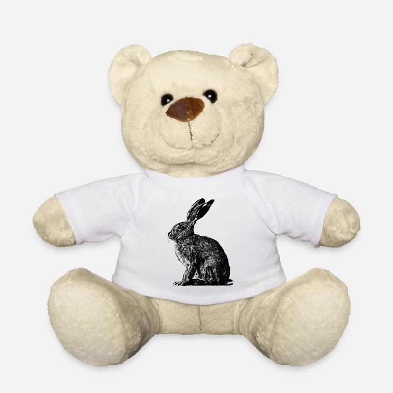 Rabbit / brown hare / Easter bunny ? - Teddy Bear - white