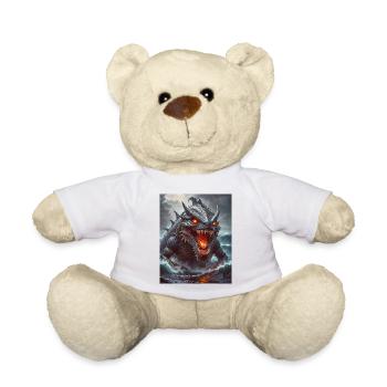 Akugyo Demonic sea monster with glowing eyes and r - Teddy Bear - white - Front