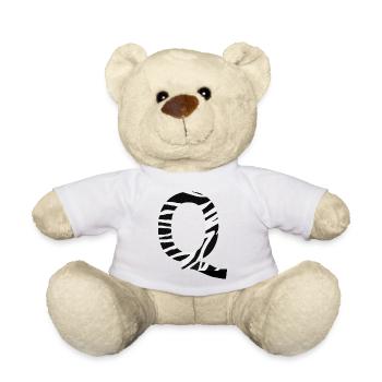 Lettre q zèbre - Nounours - blanc - Devant