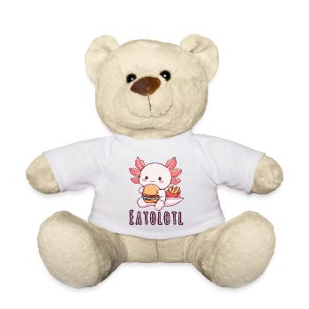 Eatolotl in Action - Teddy Bear - white - Front