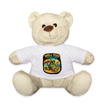Shell yes – Sun Safe Turtle - Teddy Bear - white - Front