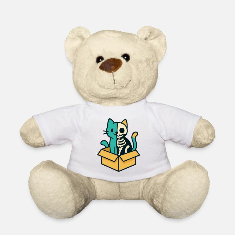 Schrödinger's Katze - Physik Design - Teddy - Weiß