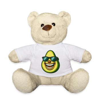 Coole Avocado mit Sonnenbrille Sommer Veggie Spaß - Teddy - Weiß - Vorne