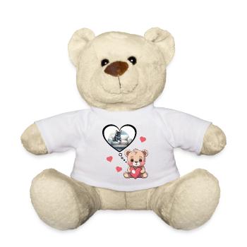 Français Bullgogge Teddy Bear Enfants - Nounours - blanc - Devant