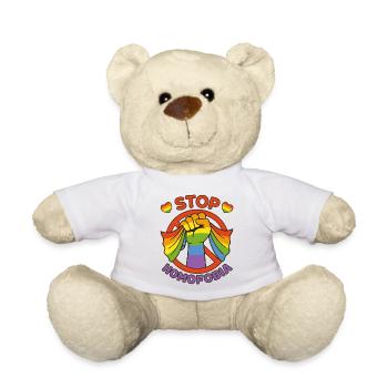 Stoppt die Homophobie Pride - Teddy - Weiß - Vorne