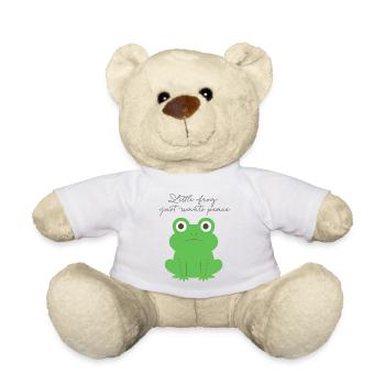 grenouille, regard triste, illustration, grenouille - Nounours - blanc - Devant