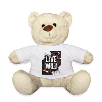 Joie de vivre "Wild Life" design - Teddy Bear - white - Front