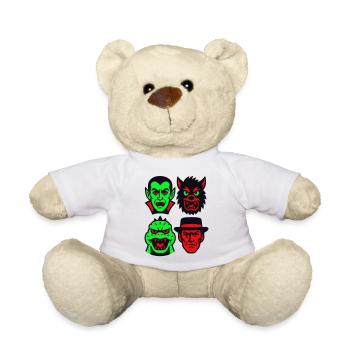 4 Grusel-Monster - Teddy - Weiß - Vorne