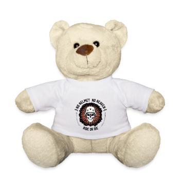 Totenschädel mit Helm - Teddy - Weiß - Vorne