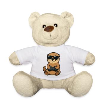 Gaming Otter Vibes - Teddy Bear - white - Front