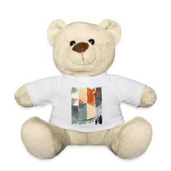 Abstract Sunset Landscape Illustration - Teddy Bear - white - Front