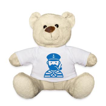 Seemann. Kapitän. Seebär - Teddy - Weiß - Vorne