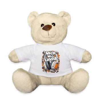 Graffiti-Headphones mit Slogan - Teddy - Weiß - Vorne