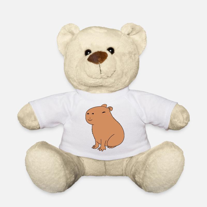 Capybara heureux - Nounours - blanc